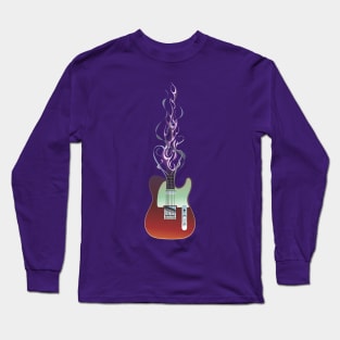 Flaming Telecaster Long Sleeve T-Shirt